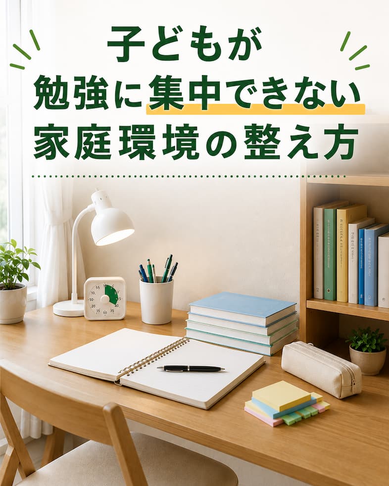子どもが勉強に集中できない家庭環境の整え方｜家庭教師ぽぷら