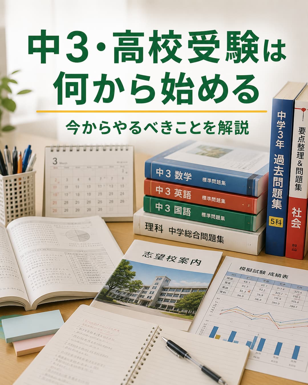 中3・高校受験は何から始める|今からやるべきことを解説|家庭教師ぽぷら
