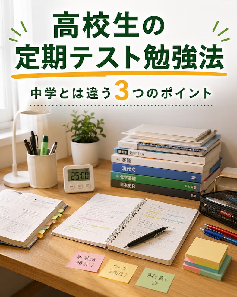 高校生の定期テスト勉強法｜中学とは違う3つのポイント｜家庭教師ぽぷら