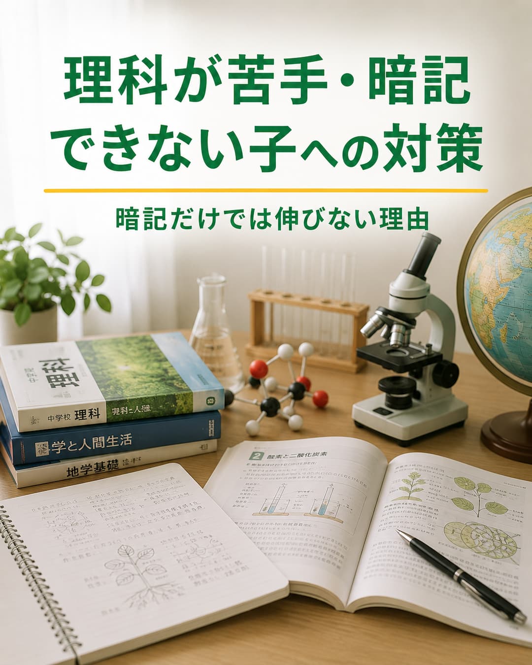 理科が苦手・暗記できない子への対策｜暗記だけでは伸びない理由｜家庭教師ぽぷら